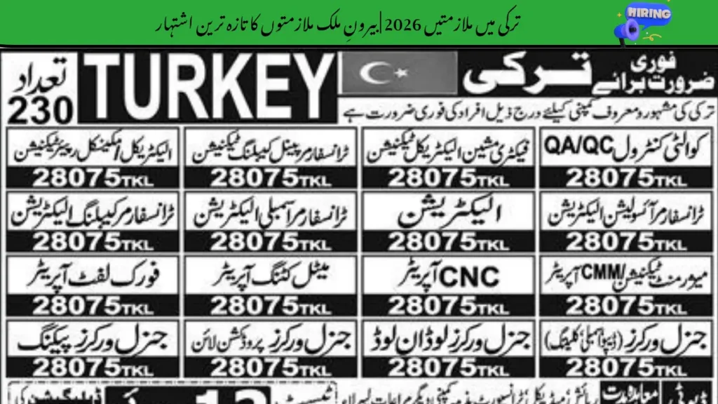 Turkey Jobs 2026